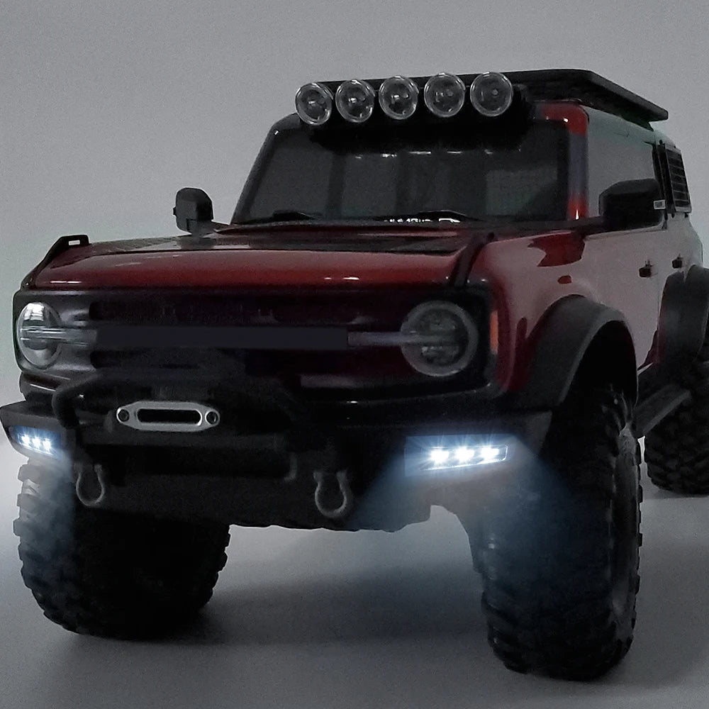 Traxxas TRX-4 2021 Ford Bronco RC Front Bumper Light Lamp Bar Spotlight Set - arrmaparts