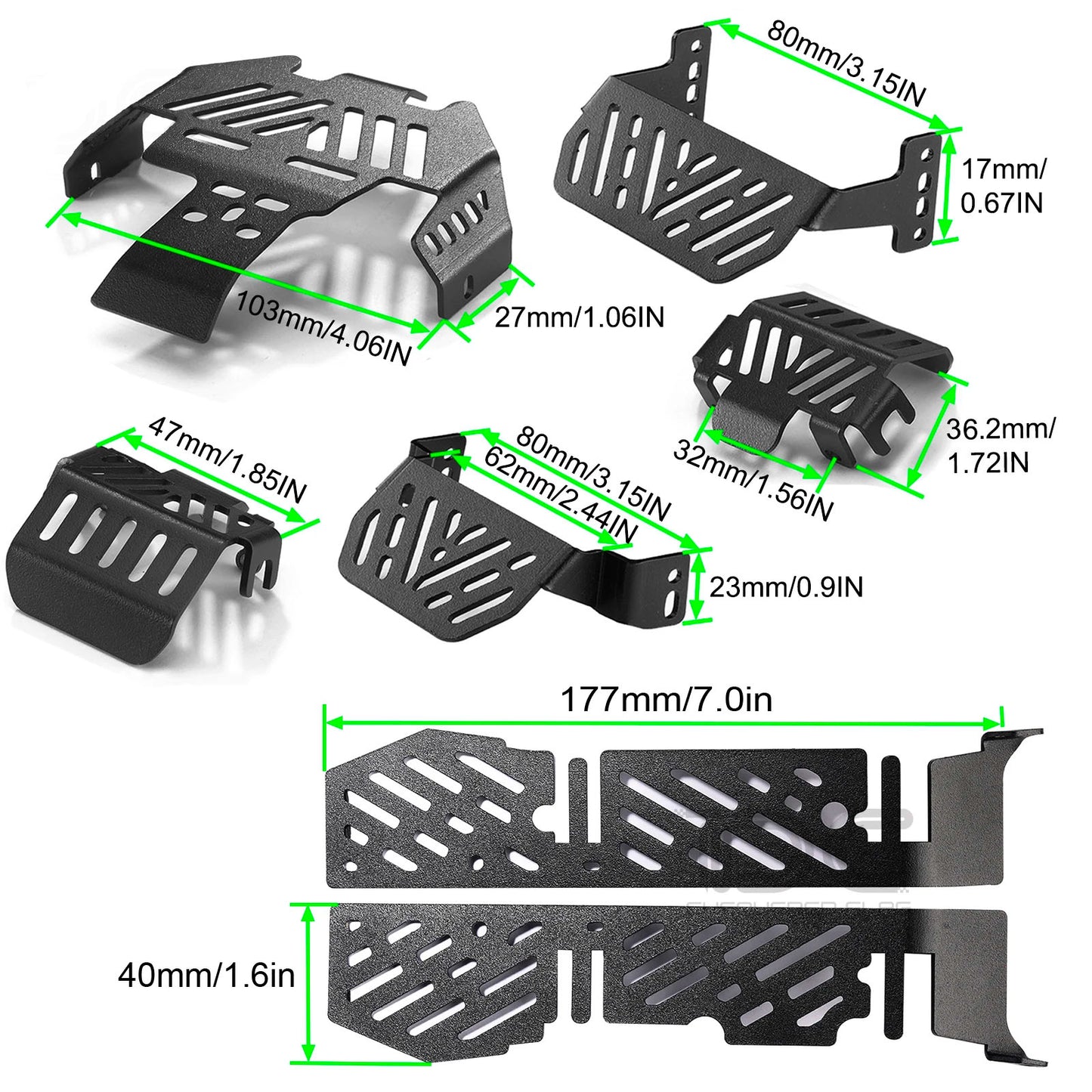 Traxxas TRX-4 2021 Ford Bronco RC Metal Under Chassis Armor Guard Axle Protector Skid Plate - arrmaparts