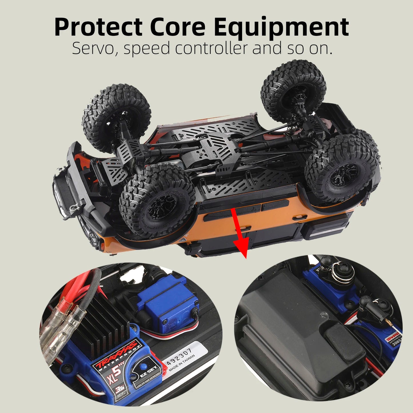 Traxxas TRX-4 2021 Ford Bronco RC Metal Under Chassis Armor Guard Axle Protector Skid Plate - arrmaparts