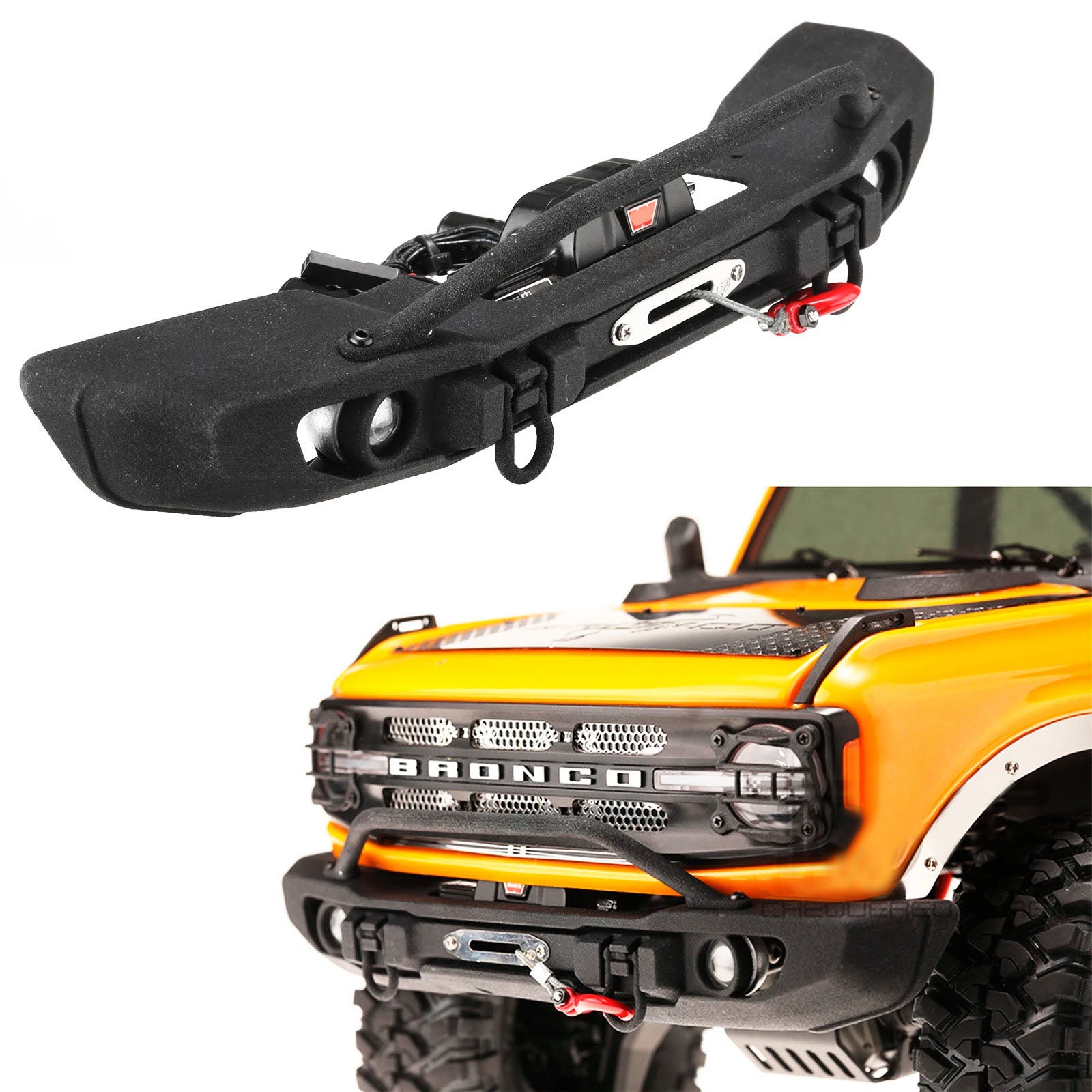 Paraurti Anteriore In Nylon Per Auto RC Traxxas 1/18 TRX4M Bronco - Protezione Telaio, Ricambio Con Viti, Resistente Agli Urti