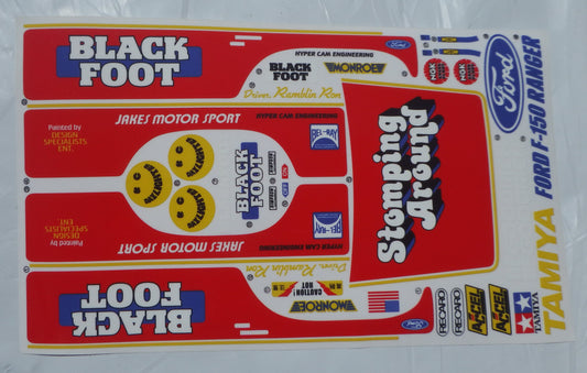 Tamiya Blackfoot Decal Sticker Sheet - arrmaparts