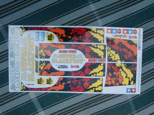 Tamiya Super Blackfoot Decal Sticker Sheet - arrmaparts
